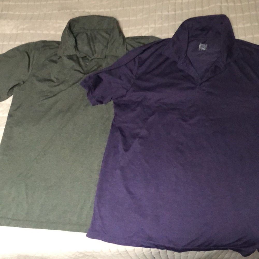 2 polo golf shirts 32 Degrees Cool Lightweight Moisture Wicking size large